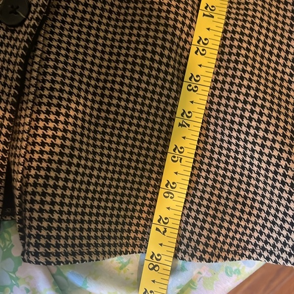 Anthropologie x Current Air | Houndstooth Printed Shirt Jacket Brown/Black Large - Picture 10 of 11